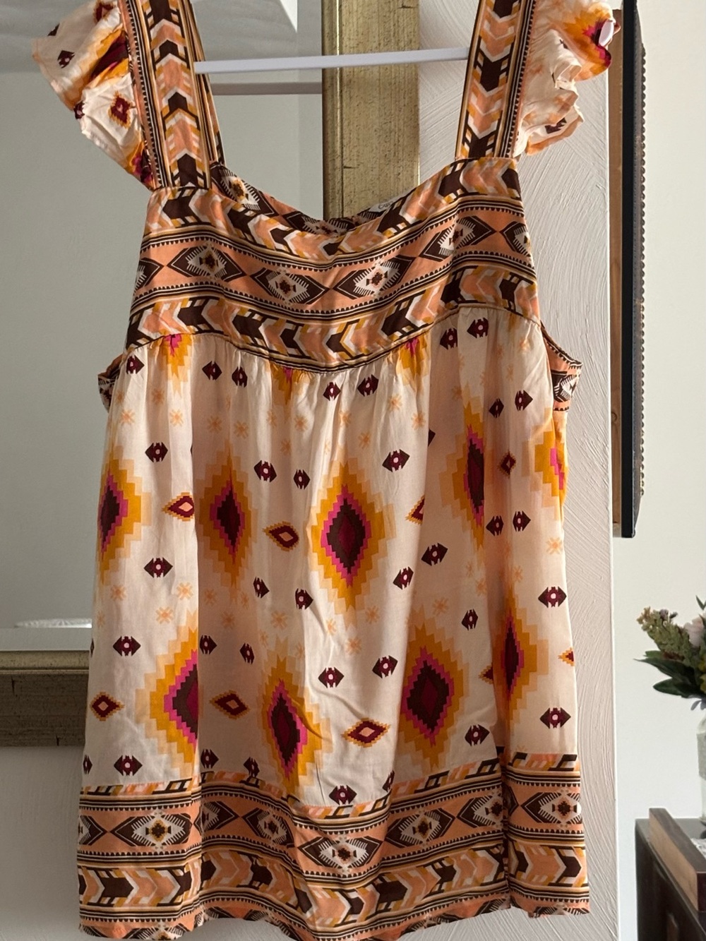 Cato Aztec-Print Sleeveless Top—rayon—sz 22/24W